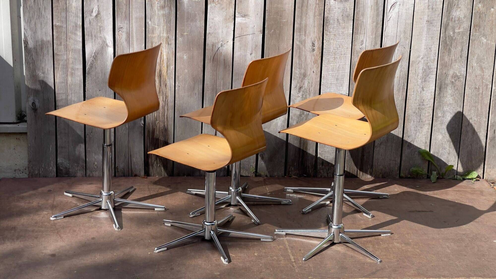 Vintage adjustable Pagholz workshop chair – 1970s industrial design