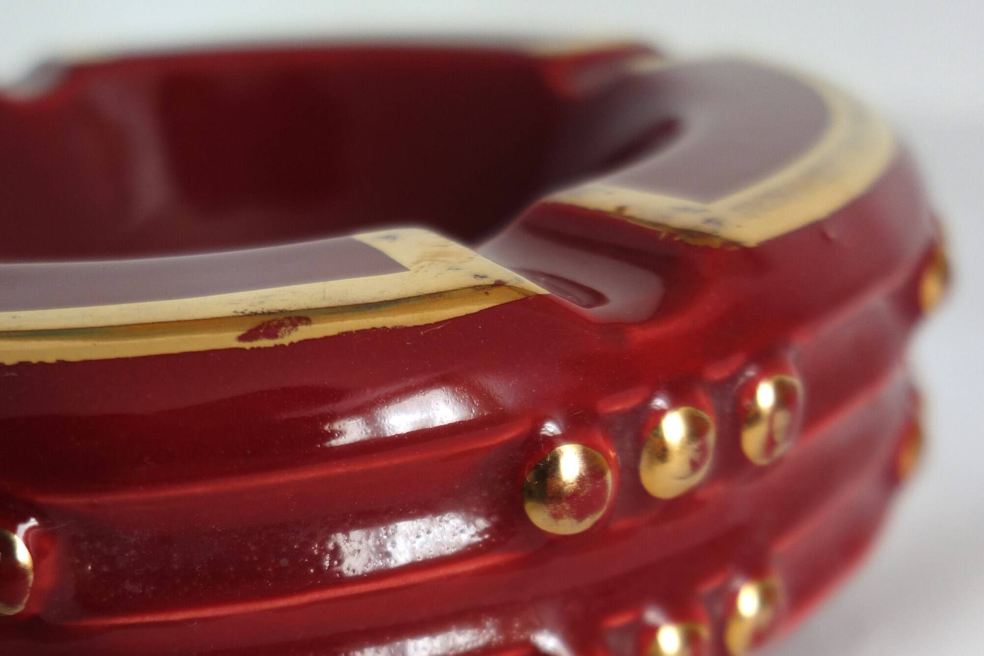 Vintage earthenware ashtray 40/50 Blanche Letalle