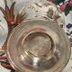 Silver-plated egg cup and spoon set