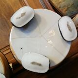 Pair of vases Egyptomania porcelain of Bayeux