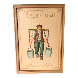 Wood board 3D The Water Carrier Country Corner 25,5x37cm