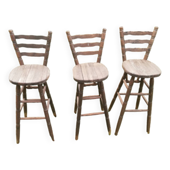 Tabourets de bar en bois