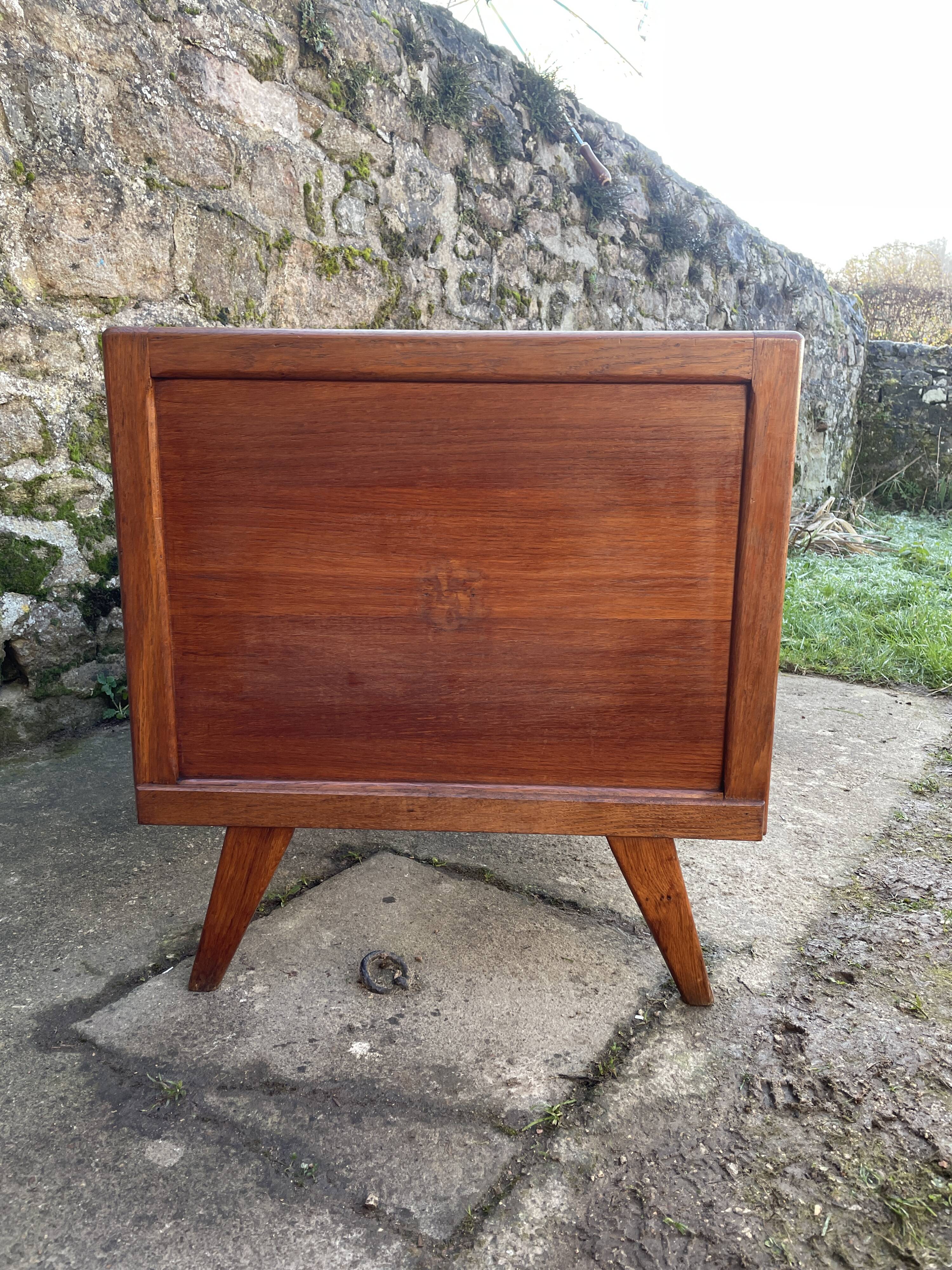 Handmade children's bed with compass feet 1950