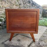 Handmade children's bed with compass feet 1950