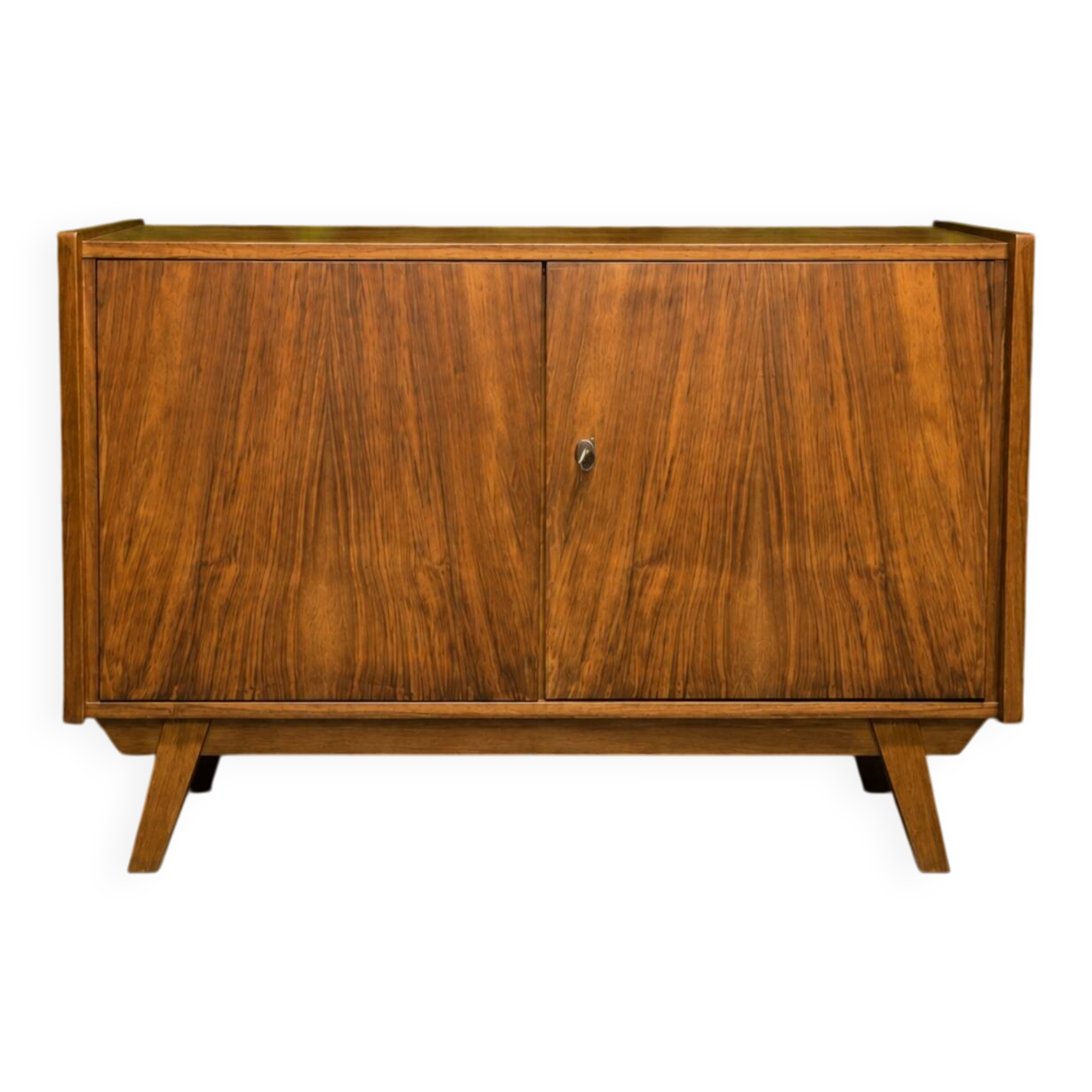 Meuble de rangement vintage en noyer 1960"