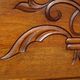 Large buffet with 2 bodies in walnut and marble