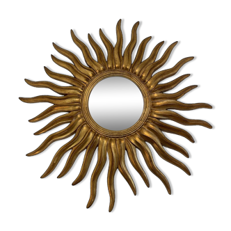 Grand Miroir Oeil de Sorcière Contour Soleil Diamètre 110cm