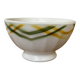 Ancien bol à facettes imprimé torchon jaune et vert