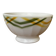 Ancien bol à facettes imprimé torchon jaune et vert