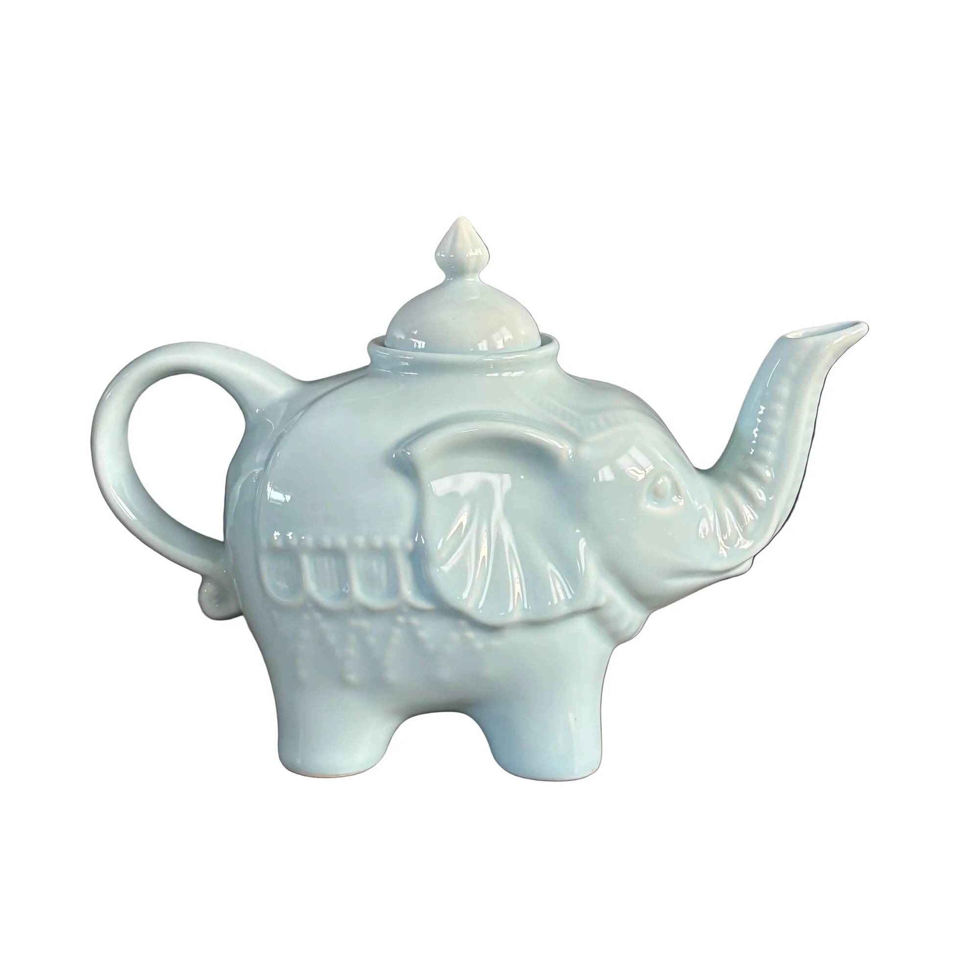 Théière éléphant bleue
