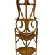 Magnificent 1960s French rattan corner shelf.