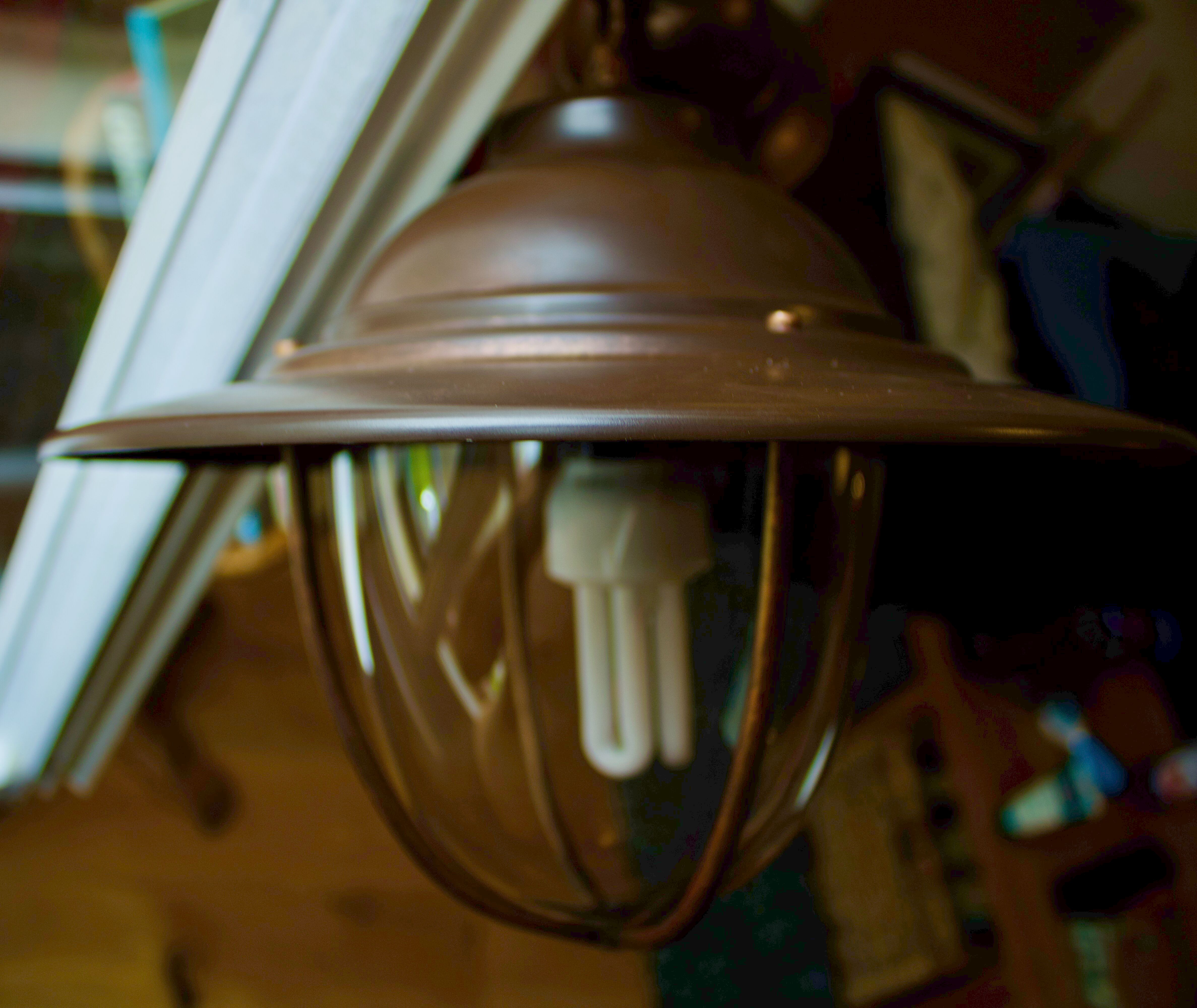 Glass and metal hanging lamp - Massive