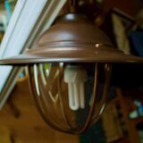 Glass and metal hanging lamp - Massive