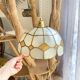Vintage mother-of-pearl and vintage brass pendant light 1970