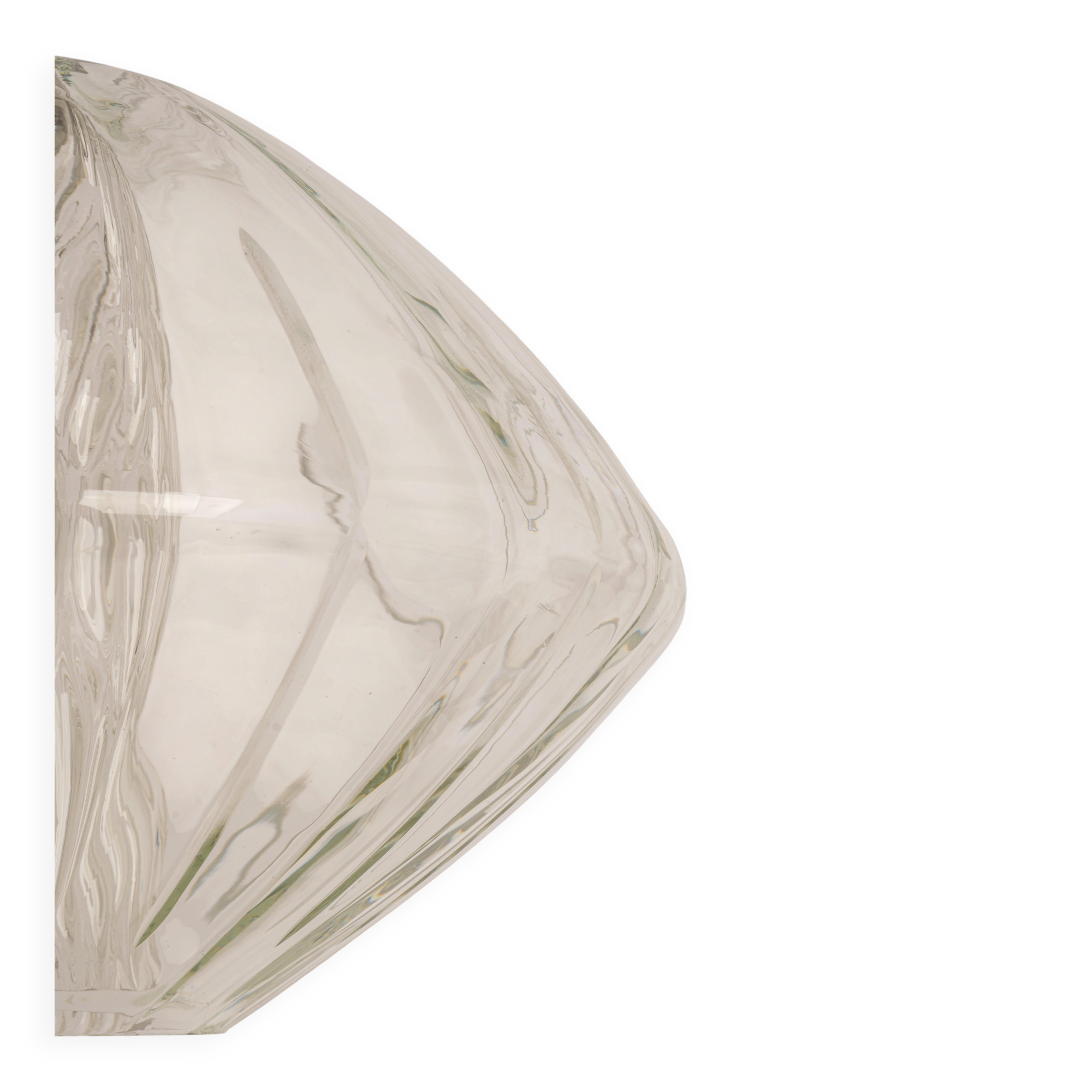 Large glass tulip-shaped pendant light by Cosack, Germany, 1970s.