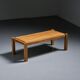Two-tone wooden graphic coffee table, circa 1960.