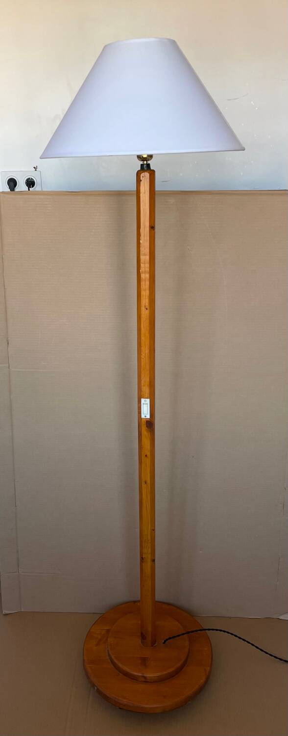 Antique wooden floor lamp