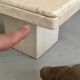 Square travertine coffee table, Italy 1970