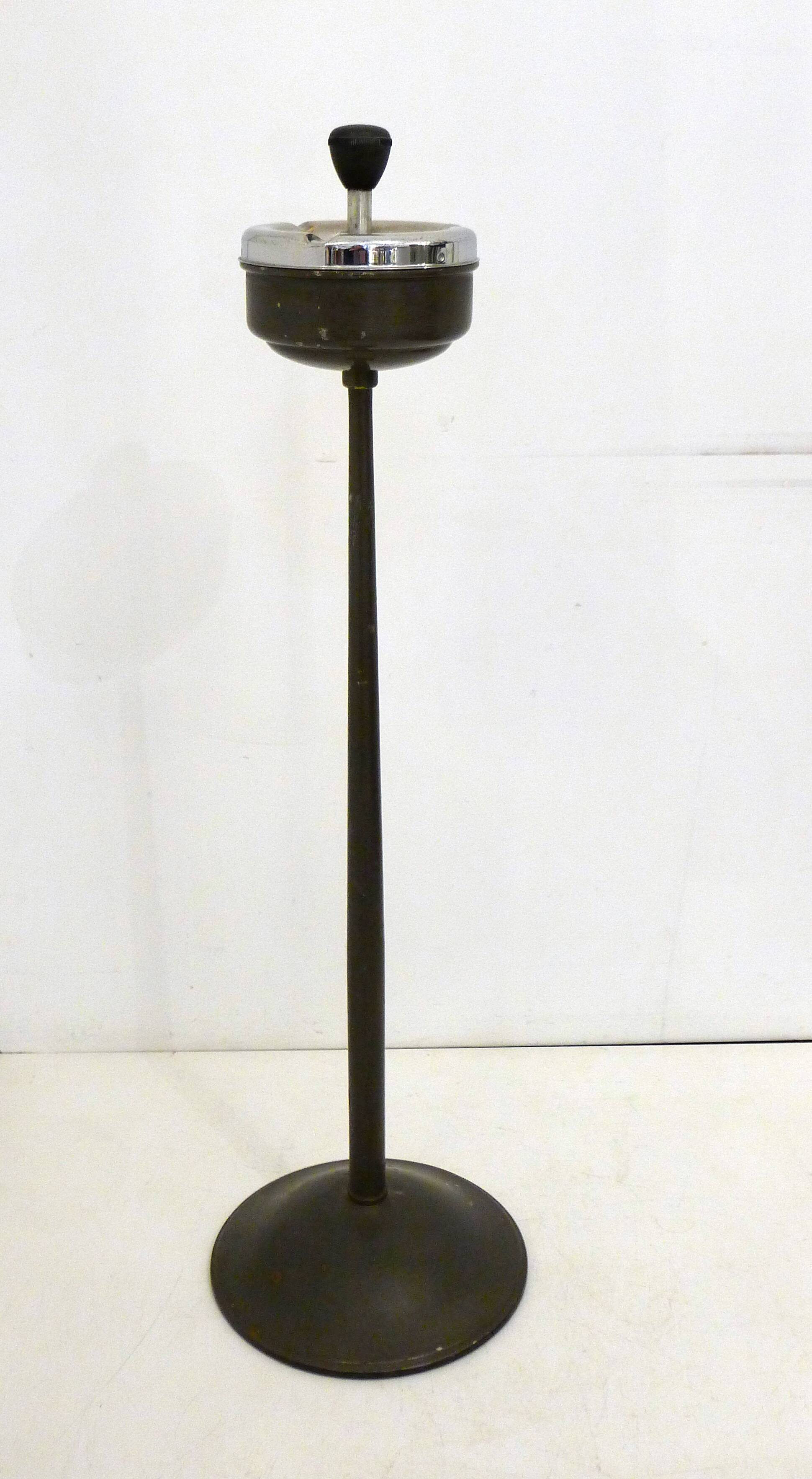 Mid-century metal floor ashtray