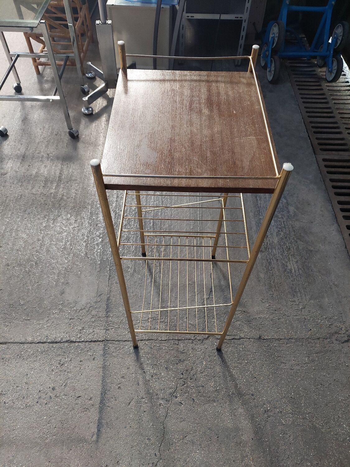 Gilded metal side table