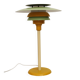 Lampe de bureau danoise verte et jaune par Lyskaer - Modèle 2252