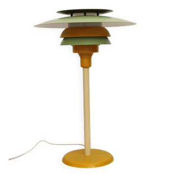 Unique green and yellow colored Danish desklamp by Lyskaer - Model 2252