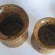 Covered pyrity sandstone pots signed GRM