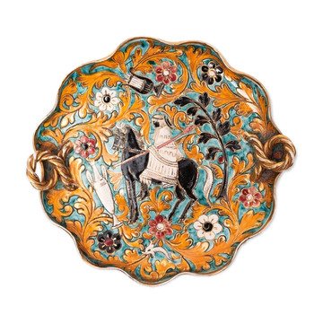 Italian dish depicting Alexander the Great