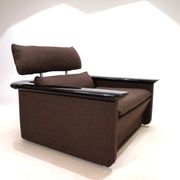 Fauteuil lounge Tecno avec structure en laque piano, 1970