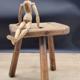 Tripod stool rectangle corners cut corners