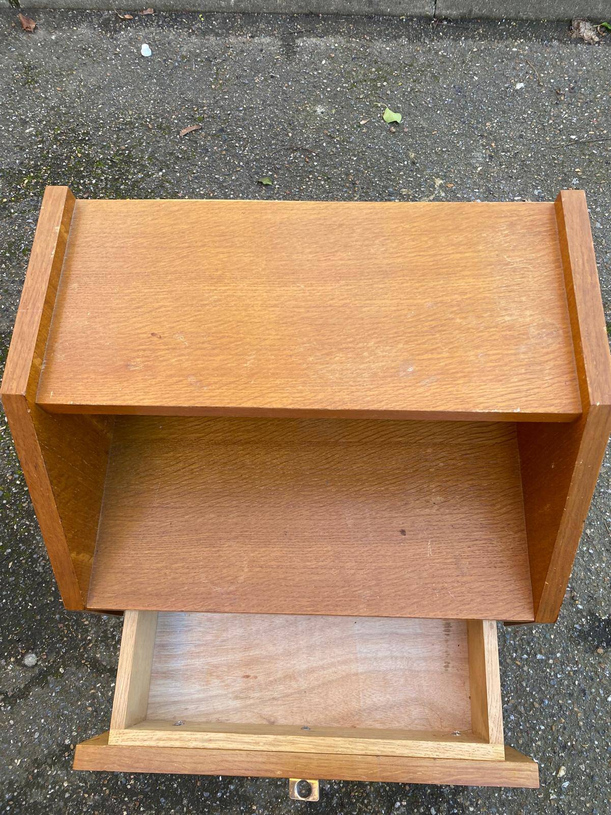 1970s Scandinavian oak bedside table