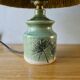 Ceramic lamp, herbarium decoration and fiber blinds