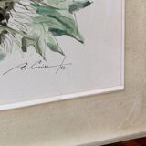 Aquarelle, bouquet de fleurs, Raymonde Carrier