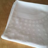 White damask tablecloth
