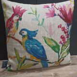 Linen cushion birds 40x40cm