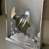 Lampe poisson signée vintage design années 50