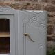 Renovated vintage low sideboard - Unique piece of furniture with floral moldings