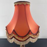 Brass lamp with pagoda shade