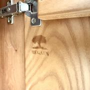 Curved enfilade Maison Regain in solid elm, 1970.