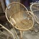 Set of 3 vintage rattan armchairs