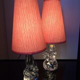 Pair of lamps, Crystal foot