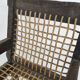 Solid oak and rope lounge chair, The Netherlands 1960's