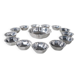 Set of stainless steel bowls, Italian design, 1980s, made in Italy