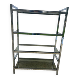 Chrome shelf with smoked glass