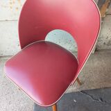 Chair cocktail armchair imitation red feet compass vintage rockabilly