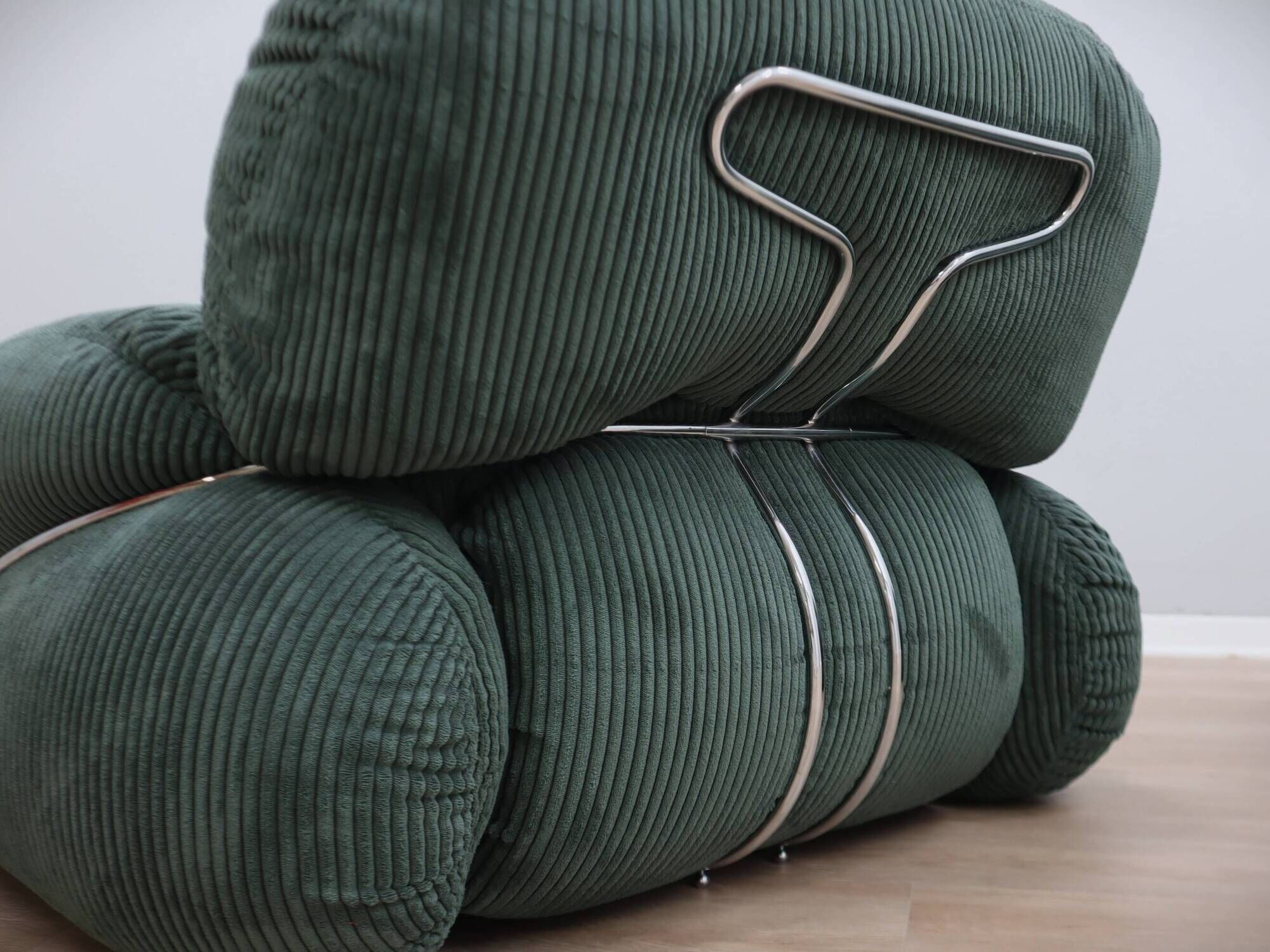 Pair of vintage armchairs by Adriano Piazzesi, Okay Collection 1970