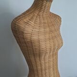 Buste mannequin rotin 1970