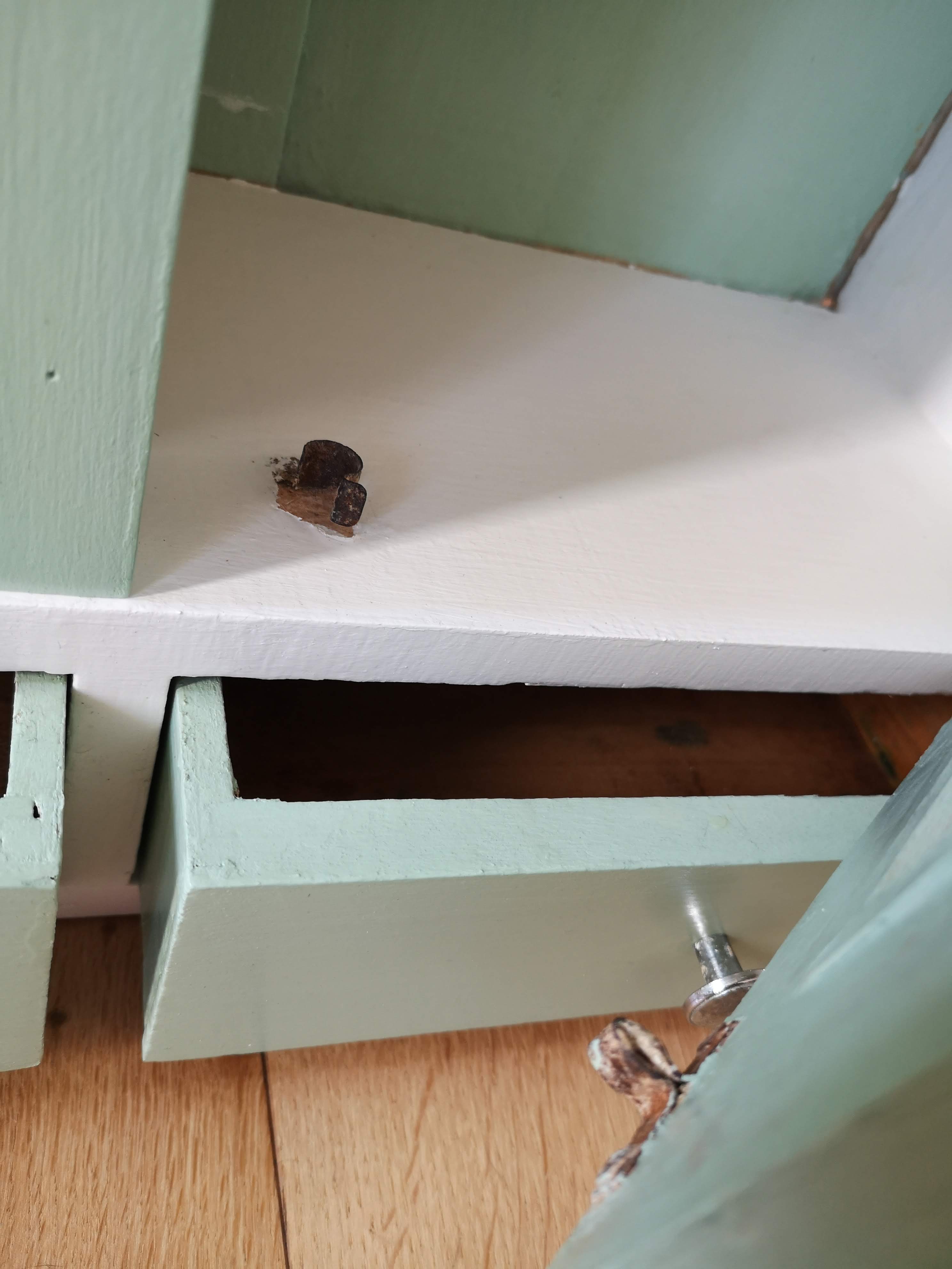 50s vintage medicine cabinet white celadon wood of poplar