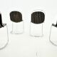 Set of four chrome dining chairs, italy, 1970s