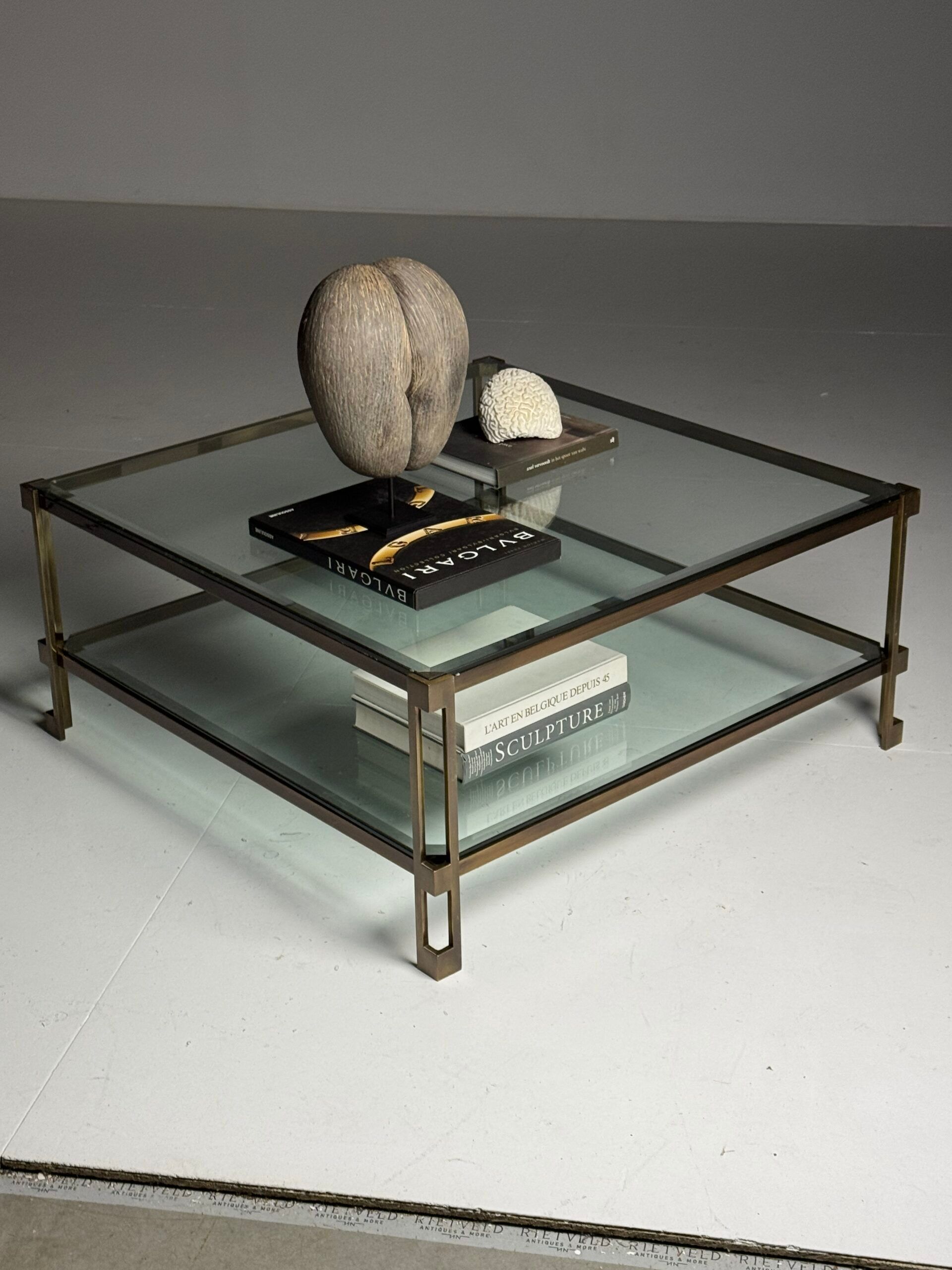 Table basse en verre vintage